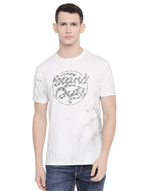 white front print t-shirt - 16659460 - Standard Image - 1