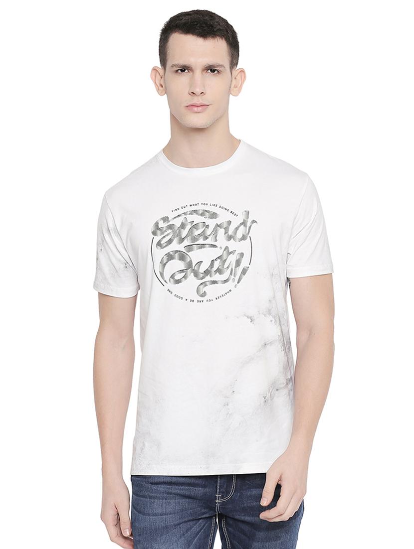 white front print t-shirt - 16659460 - Zoom Image - 1