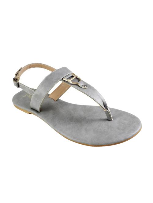 grey back strap sandals - 16659486 - Standard Image - 1