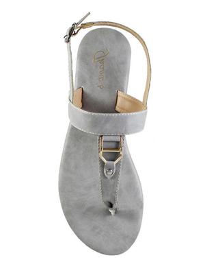 grey back strap sandals - 16659486 - Standard Image - 3