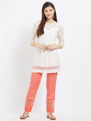 lace panel a-line tunic - 16660308 - Standard Image - 4