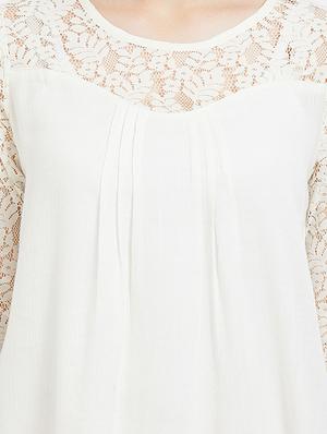 lace panel a-line tunic - 16660308 - Standard Image - 5