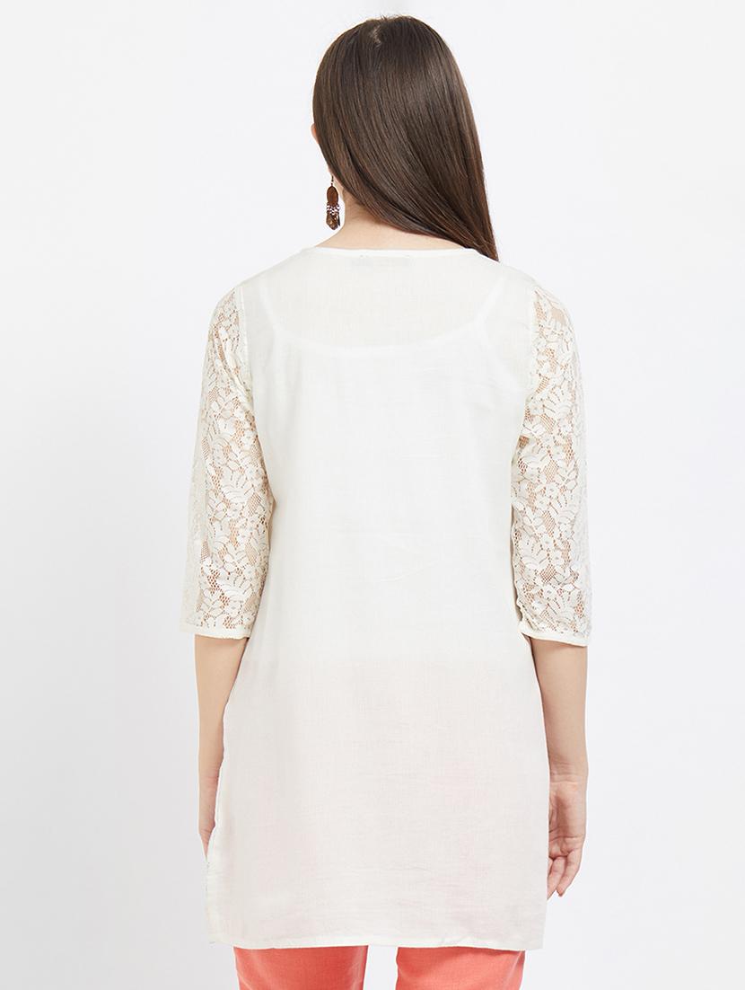 lace panel a-line tunic - 16660308 - Zoom Image - 3