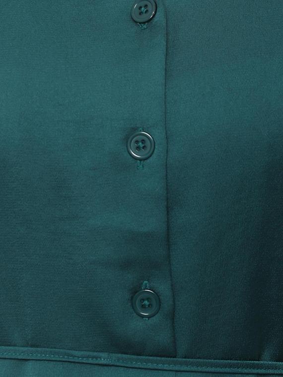 v neck tie up solid top - 16660662 - Zoom Image - 4