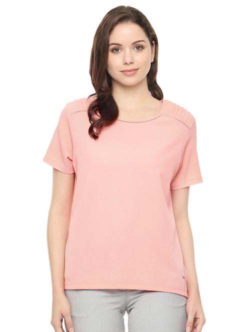 round neck solid top - 16660664 - Standard Image - 1