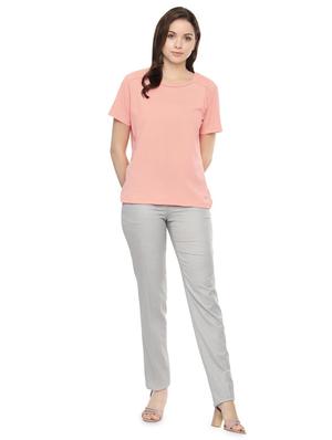 round neck solid top - 16660664 - Standard Image - 3