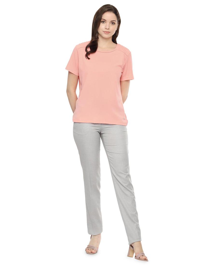 round neck solid top - 16660664 - Zoom Image - 3