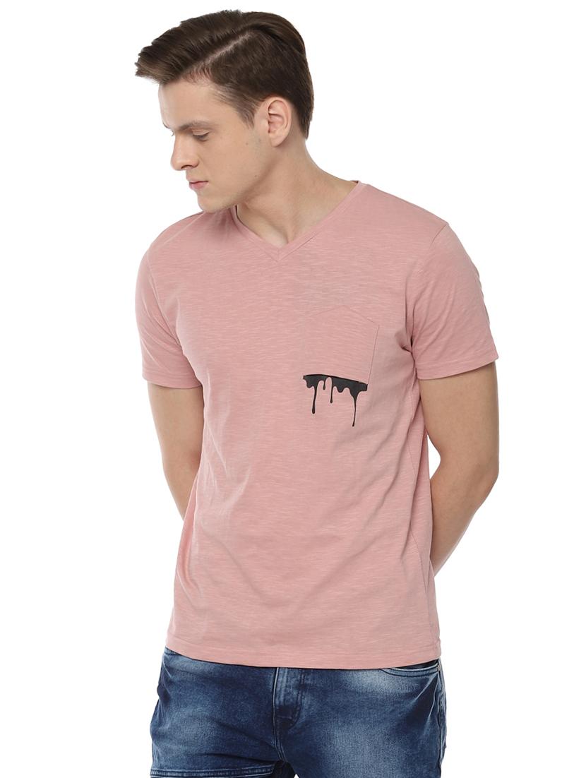 pink solid pocket t-shirt - 16660843 - Zoom Image - 1