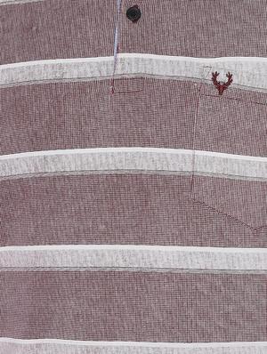 maroon striped polo t-shirt - 16660926 - Standard Image - 4