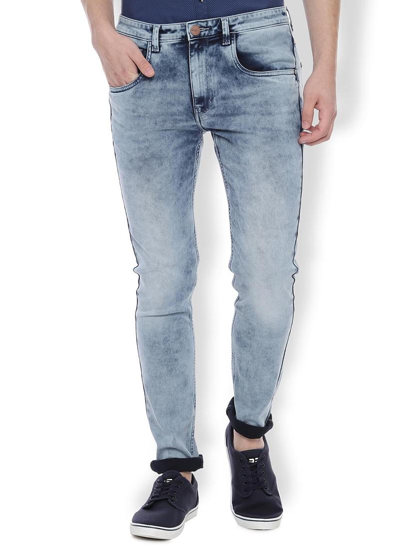 blue stone washed denim jeans - 16660977 - Zoom Image - 1