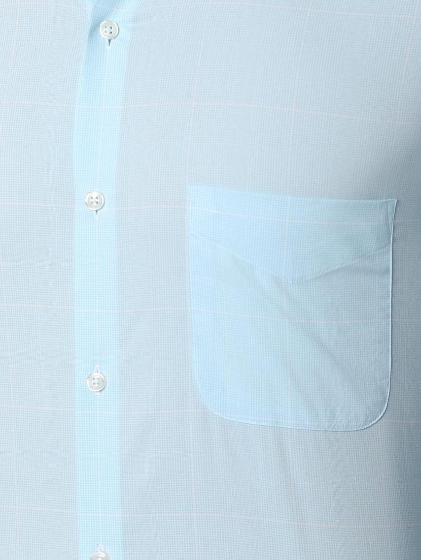 blue checkered formal shirt - 16661023 - Zoom Image - 5