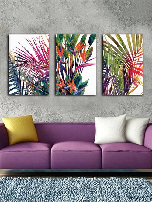 framed canvas painting set of 3 - 16661335 - Standard Image - 1