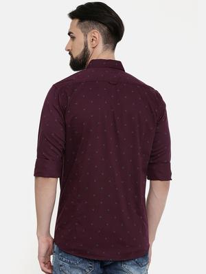 purple printed casual shirt - 16661492 - Standard Image - 3