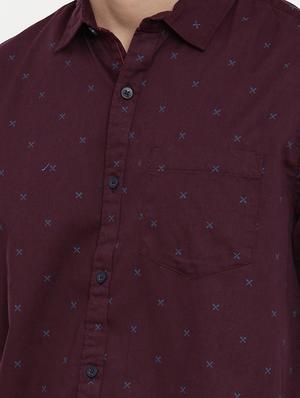 purple printed casual shirt - 16661492 - Standard Image - 5