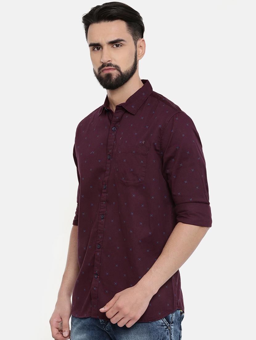purple printed casual shirt - 16661492 - Zoom Image - 2