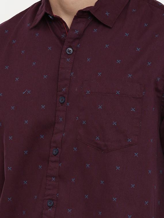 purple printed casual shirt - 16661492 - Zoom Image - 5