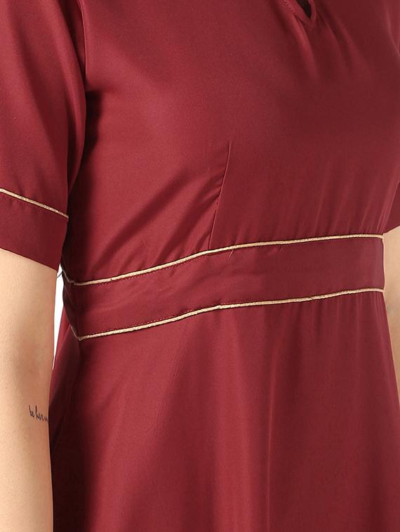 solid flared kurta - 16661938 - Zoom Image - 4