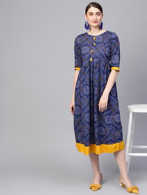 tassel embellished gathered a-line dress - 16662304 - Standard Image - 4