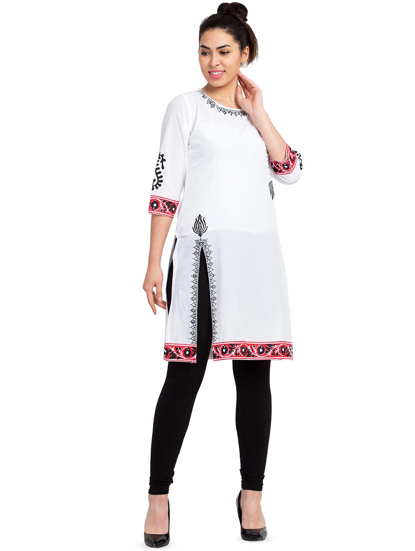 printed straight kurta - 16662316 - Zoom Image - 2