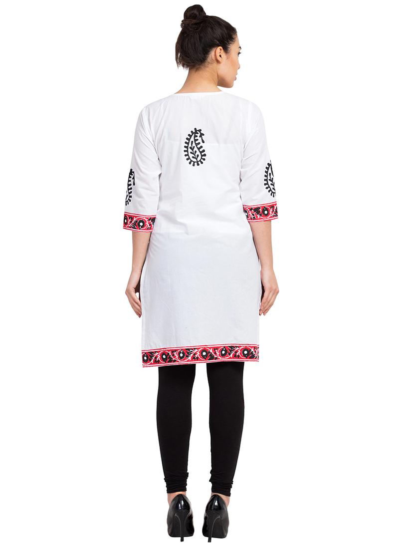 printed straight kurta - 16662316 - Zoom Image - 3