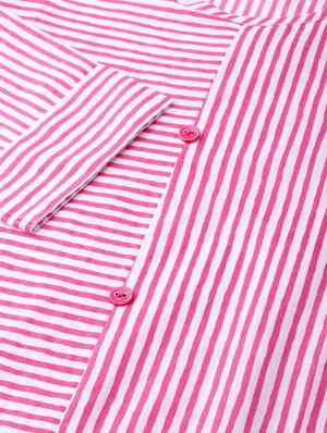 striped straight kurta - 16662331 - Standard Image - 5