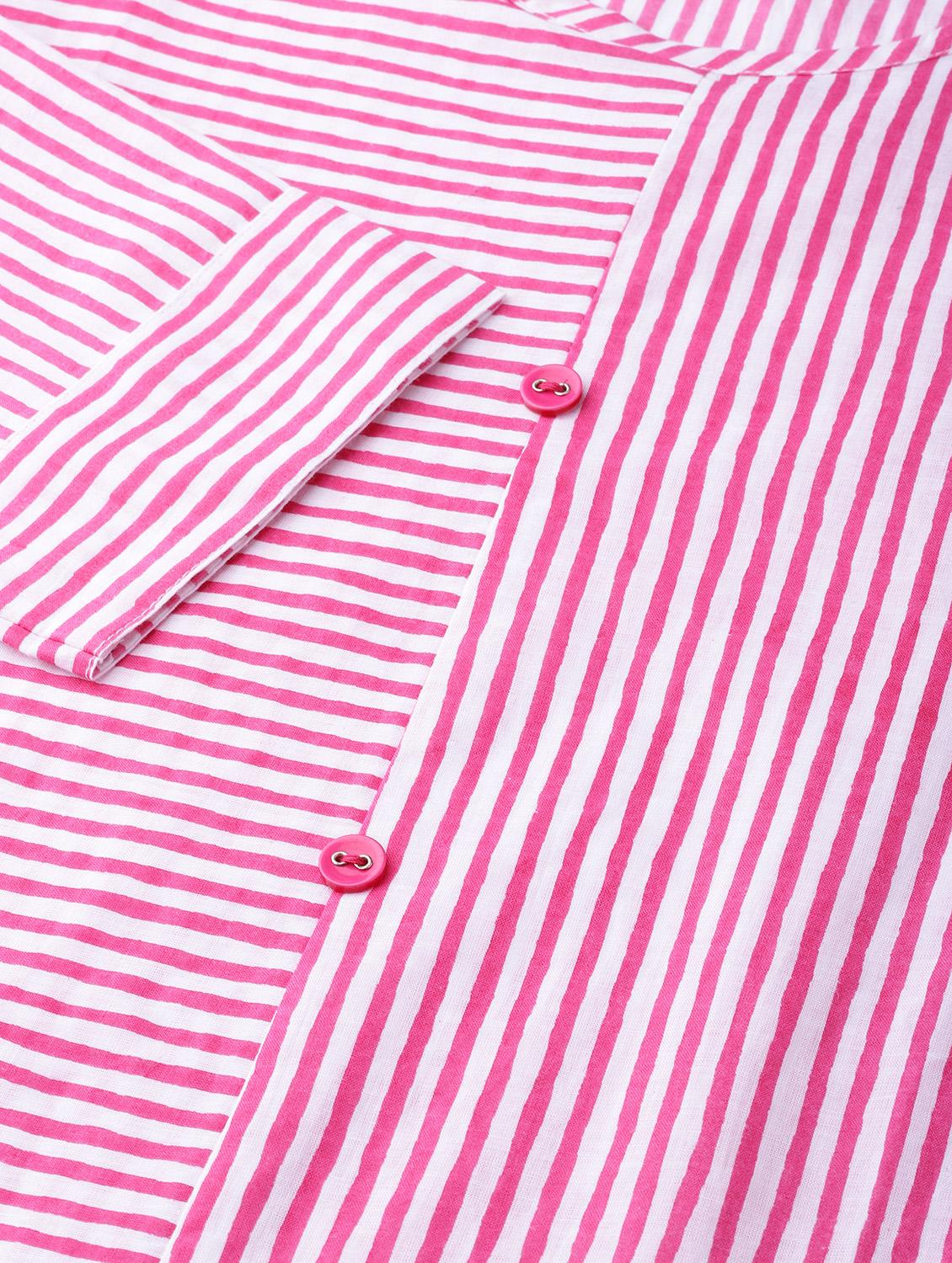 striped straight kurta - 16662331 - Zoom Image - 5