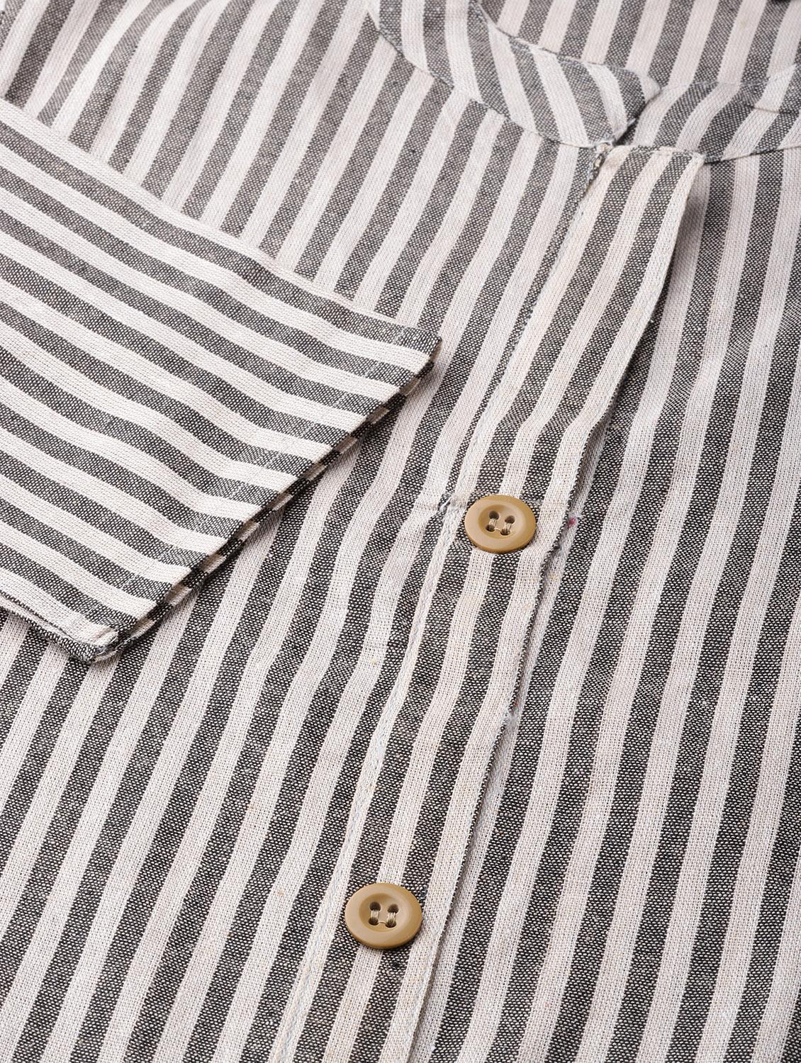 striped straight kurta - 16662334 - Zoom Image - 5