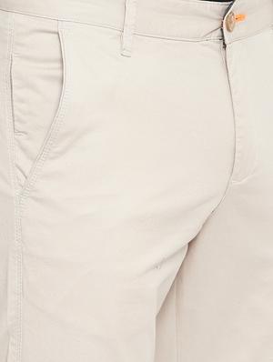 beige solid chinos - 16662362 - Standard Image - 5