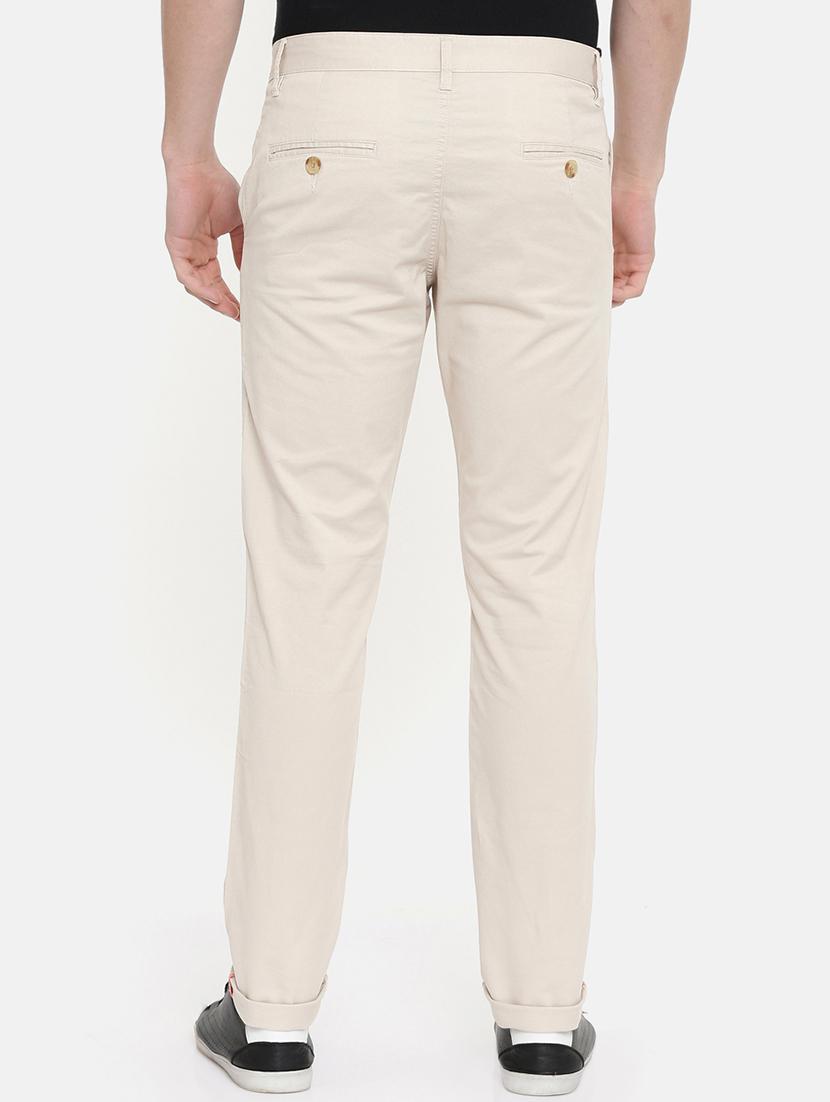 beige solid chinos - 16662362 - Zoom Image - 3