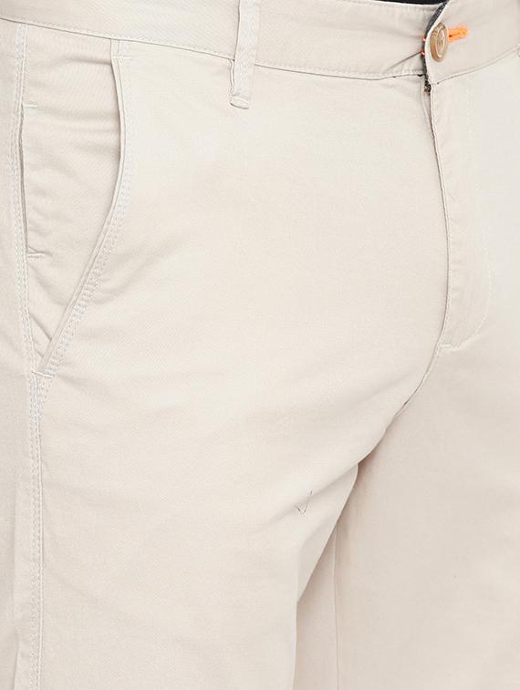 beige solid chinos - 16662362 - Zoom Image - 5