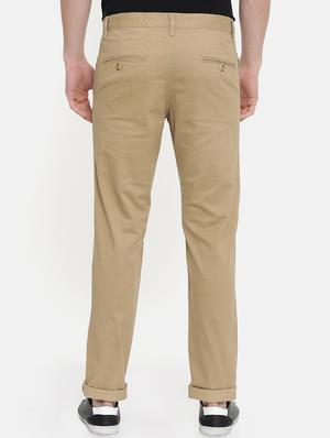 brown solid chinos - 16662371 - Standard Image - 3