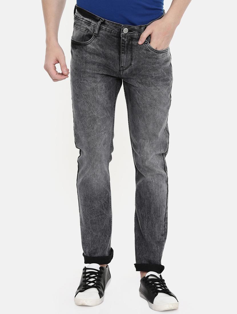 black heavy washed jeans - 16662378 - Zoom Image - 1