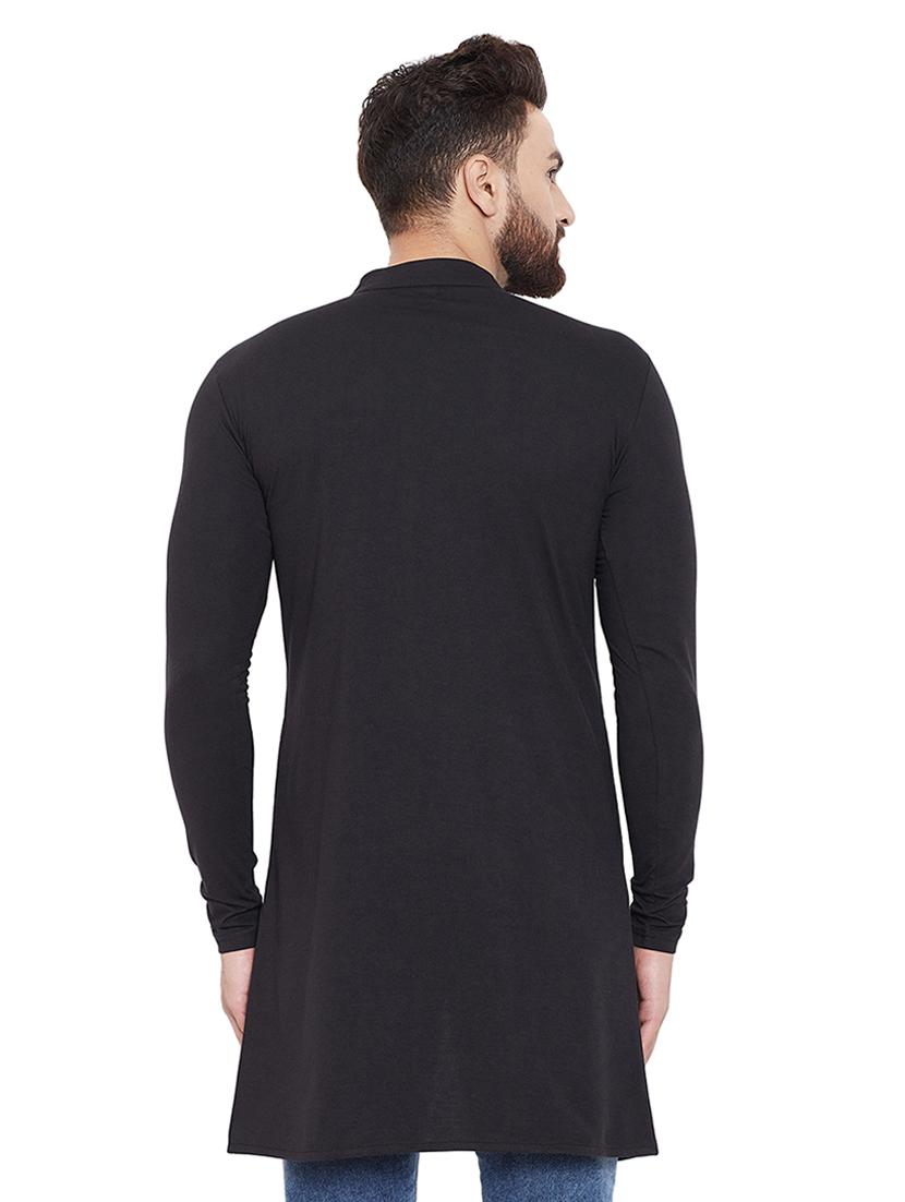 black solid asymmetric kurta - 16662527 - Zoom Image - 3