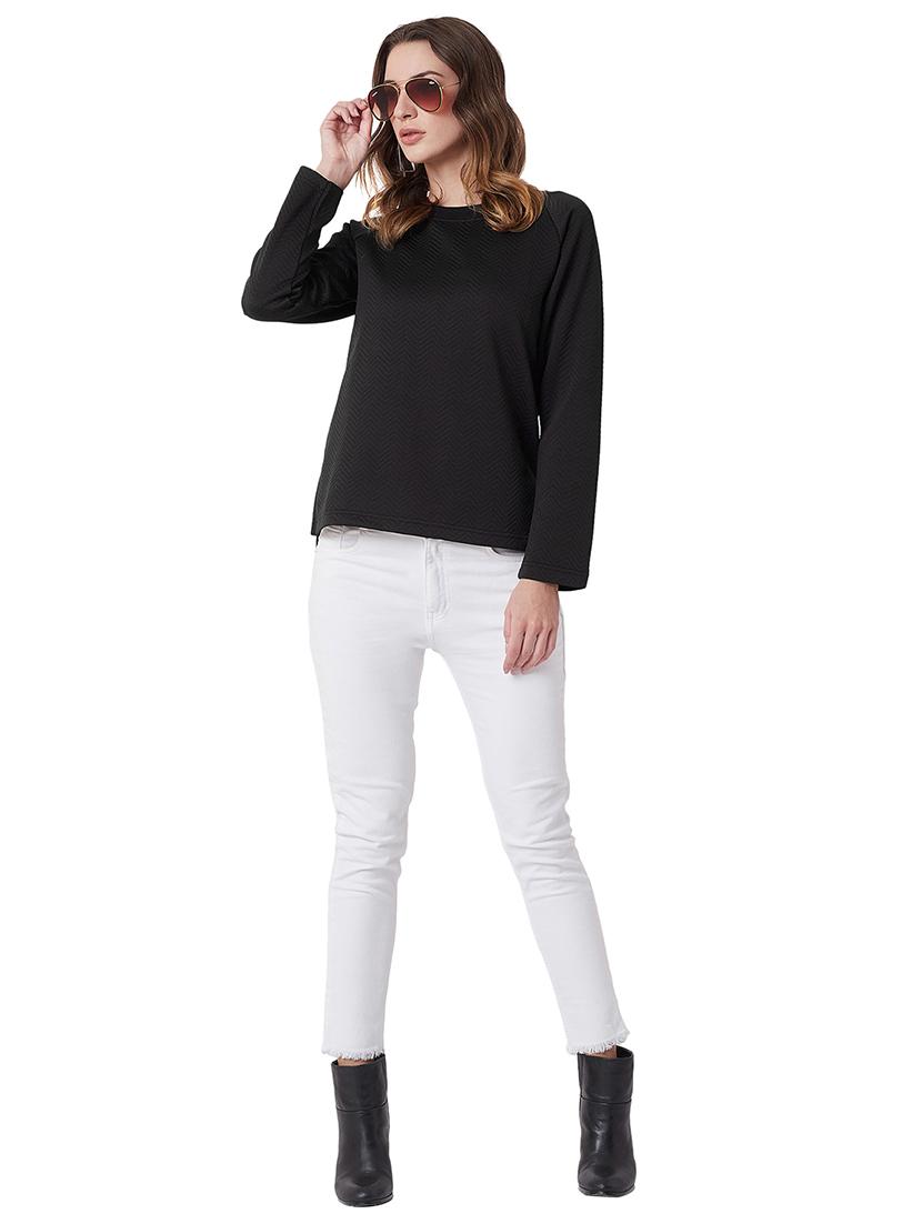 round neck raglan sleeved sweatshirt - 16662695 - Zoom Image - 4