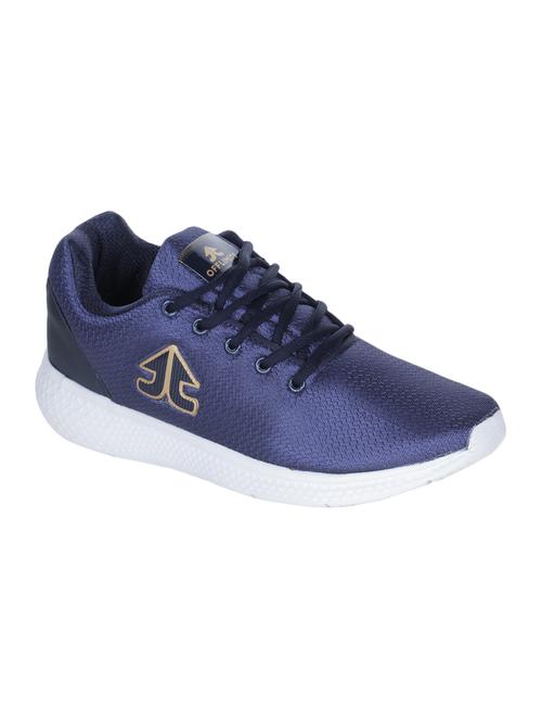 navy fabric lace up sport shoes - 16662714 - Standard Image - 1