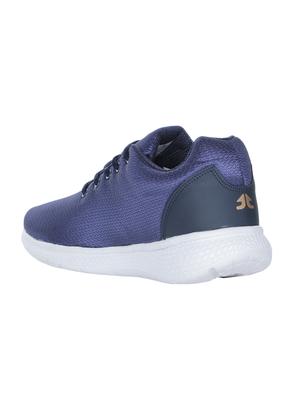 navy fabric lace up sport shoes - 16662714 - Standard Image - 3