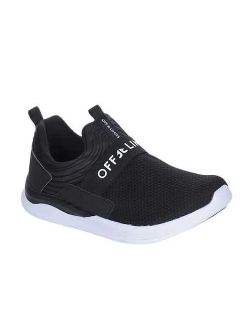 black fabric slipon sport shoes - 16662715 - Standard Image - 1