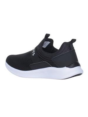 black fabric slipon sport shoes - 16662715 - Standard Image - 3