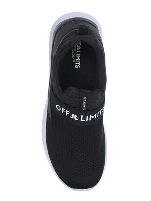 black fabric slipon sport shoes - 16662715 - Standard Image - 4