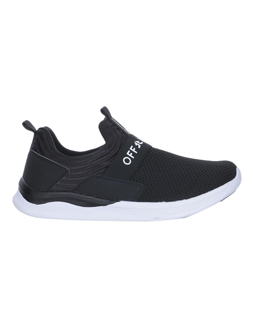 black fabric slipon sport shoes - 16662715 - Zoom Image - 2