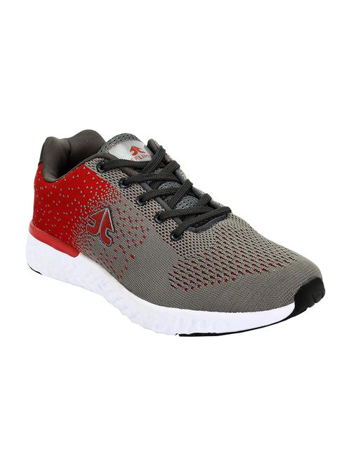 grey fabric lace up sport shoes - 16662720 - Standard Image - 1