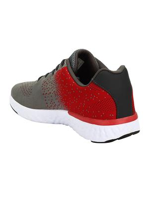 grey fabric lace up sport shoes - 16662720 - Standard Image - 3