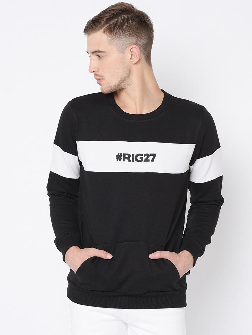 black color block sweatshirt - 16662732 - Zoom Image - 1