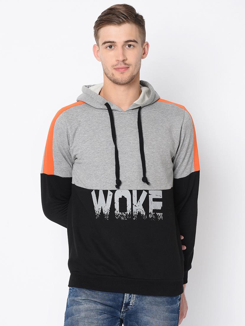 grey color block sweatshirt - 16662733 - Zoom Image - 1