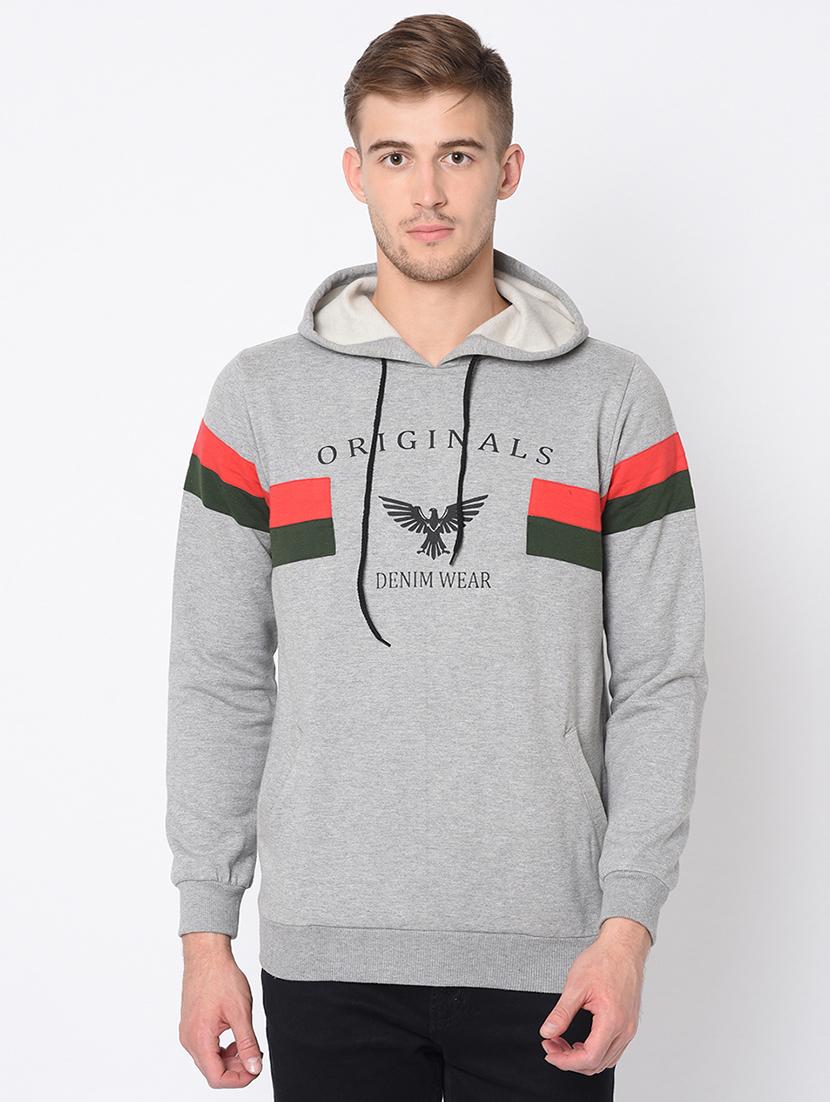 grey printed taped sweatshirt - 16662744 - Zoom Image - 1