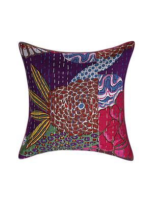 cotton kantha work fruit print cushion cover - 16662819 - Standard Image - 3