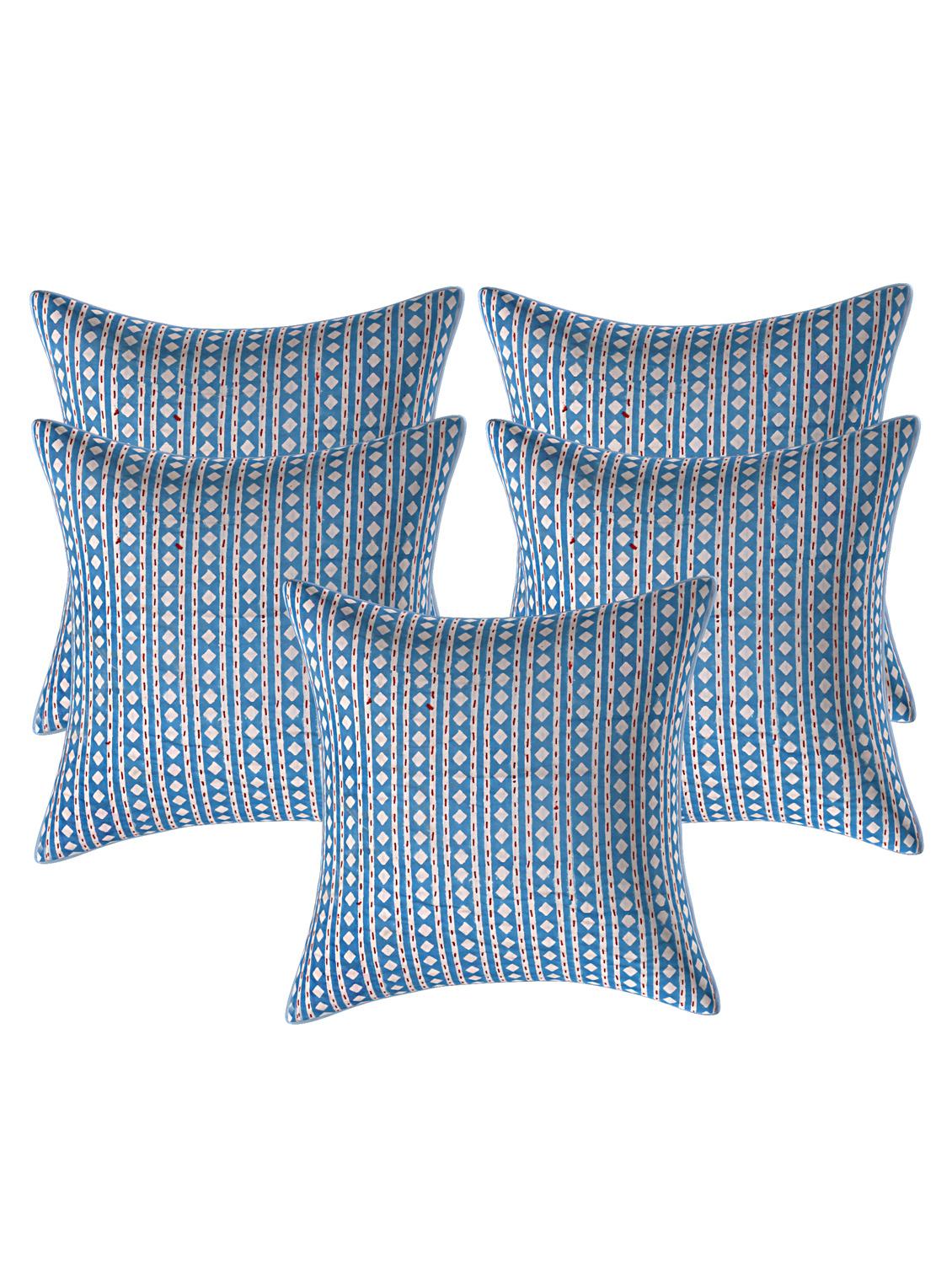 cotton kantha work dimond design cushion covers - 16662852 - Zoom Image - 2
