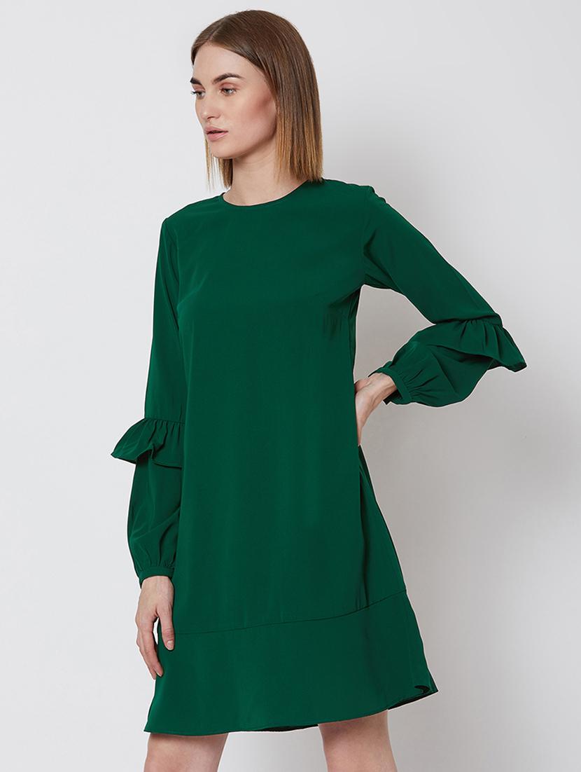 bishop sleeved ruffled a-line dress - 16663058 - Zoom Image - 2