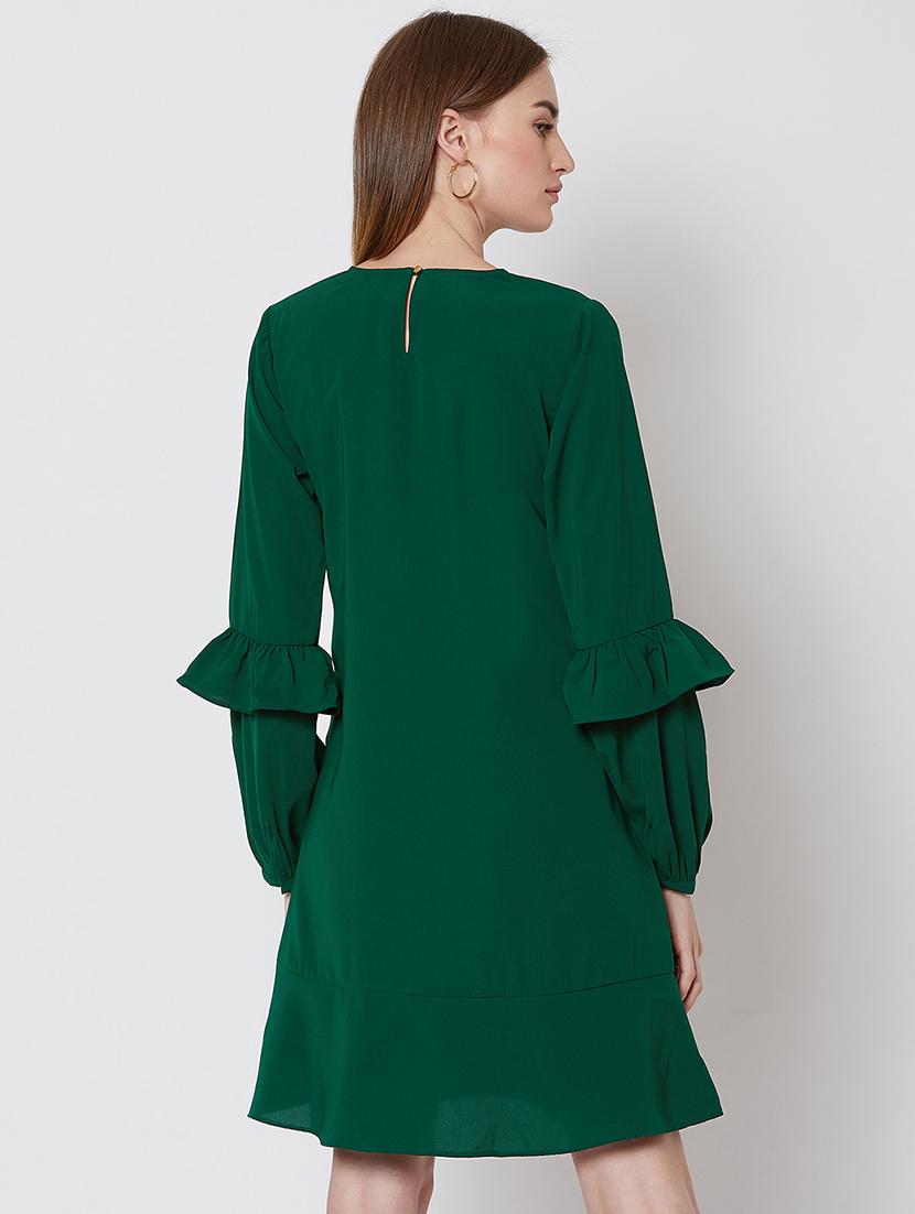 bishop sleeved ruffled a-line dress - 16663058 - Zoom Image - 3