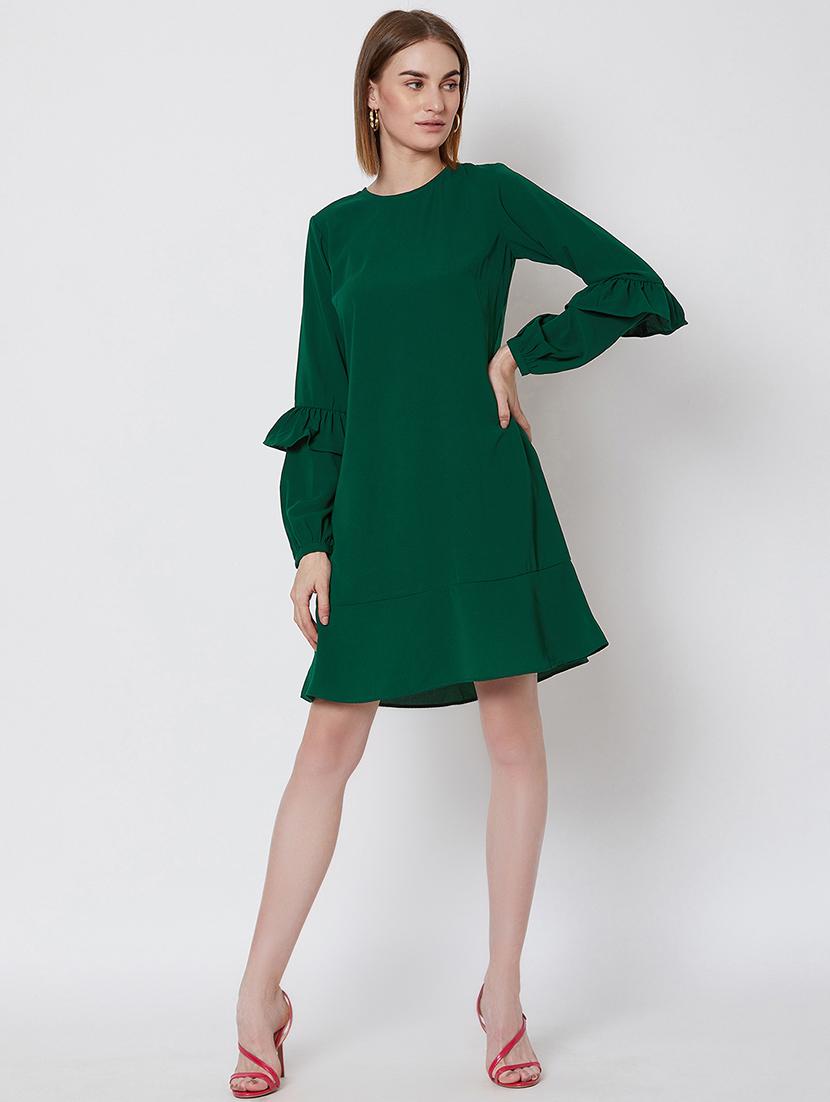 bishop sleeved ruffled a-line dress - 16663058 - Zoom Image - 4